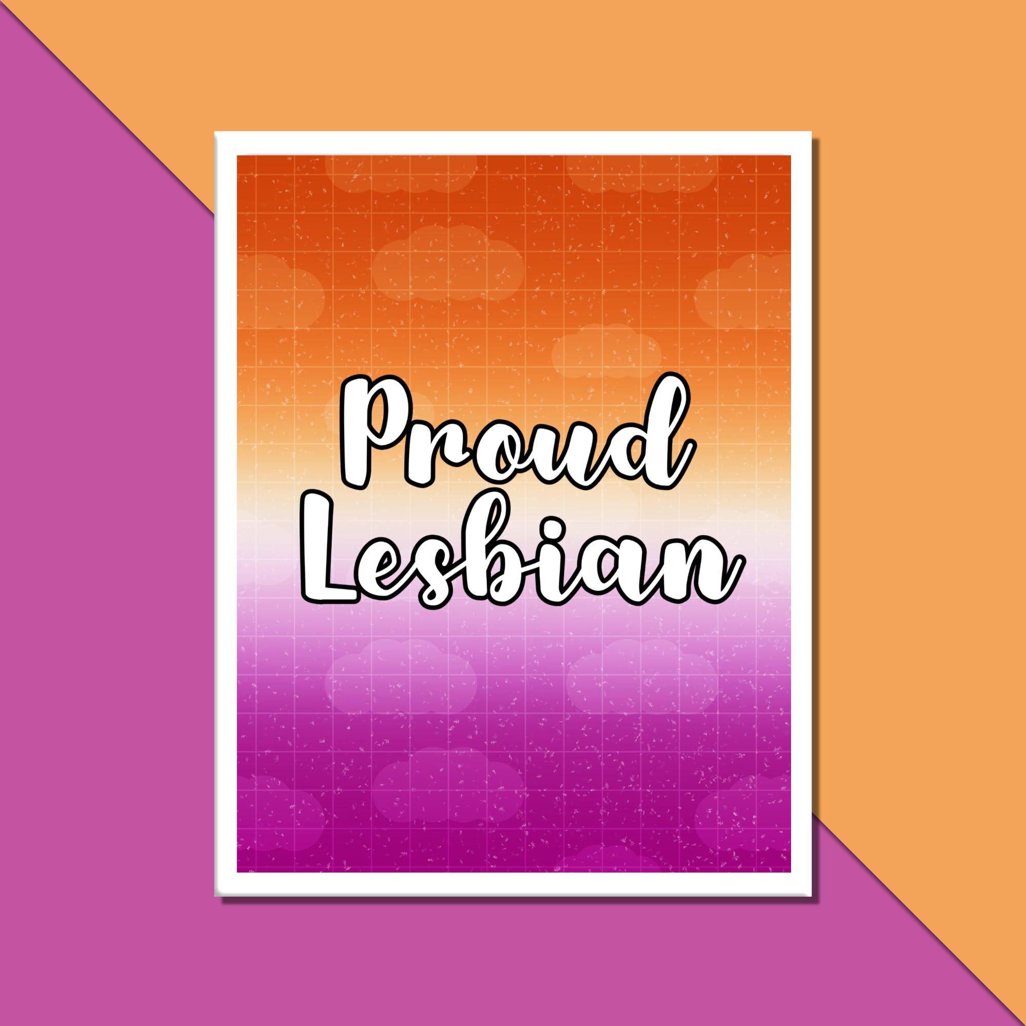 Proud Lesbian Wall Art Print: Show your Lesbian Pride!
