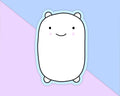 Marshmallow Bear Character Weatherproof Vinyl Die Cut Sticker