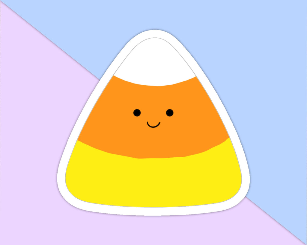 Candy Corn Sticker: Weatherproof Vinyl Die Cut