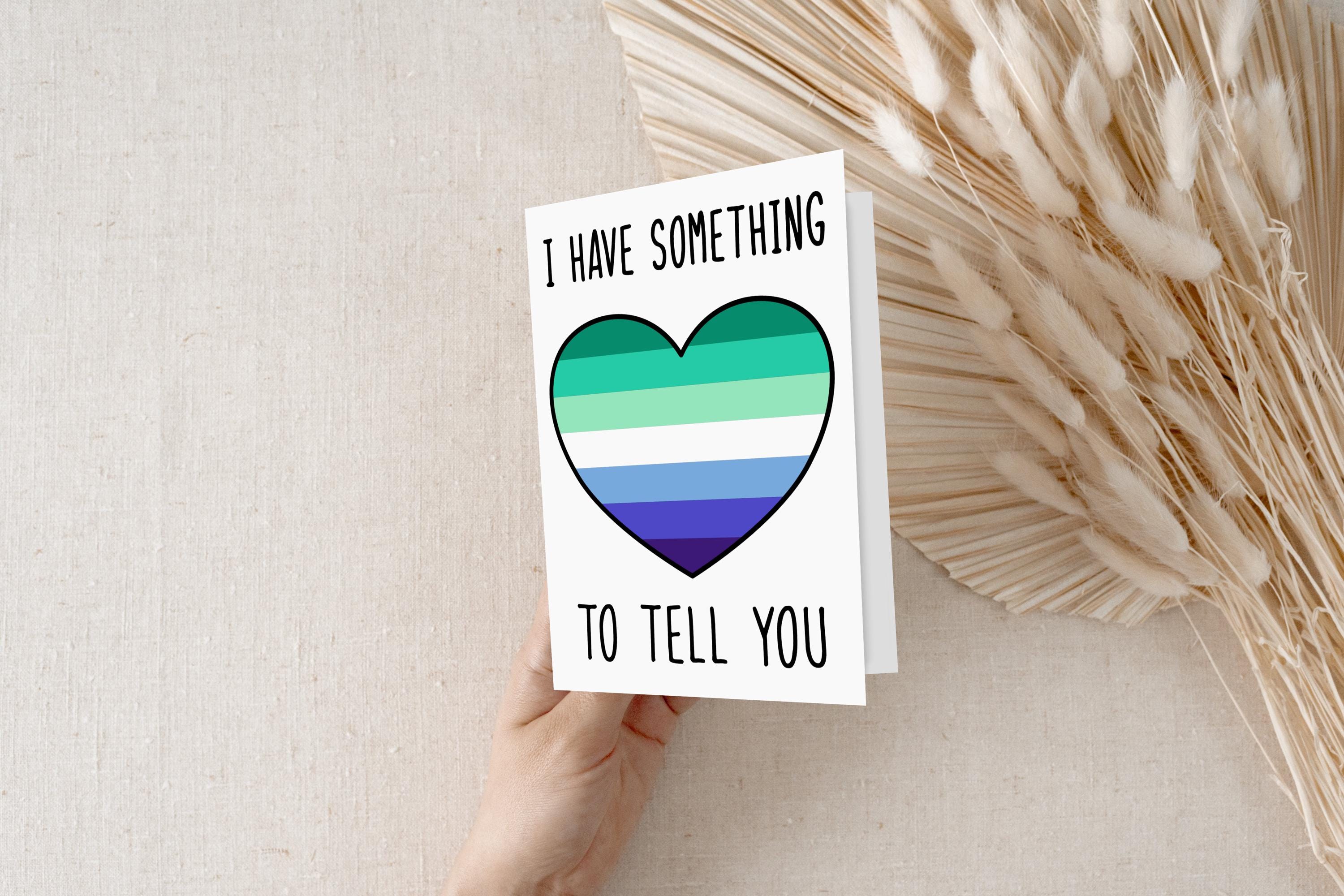 Gay Male 5x7 Coming Out Greeting Card