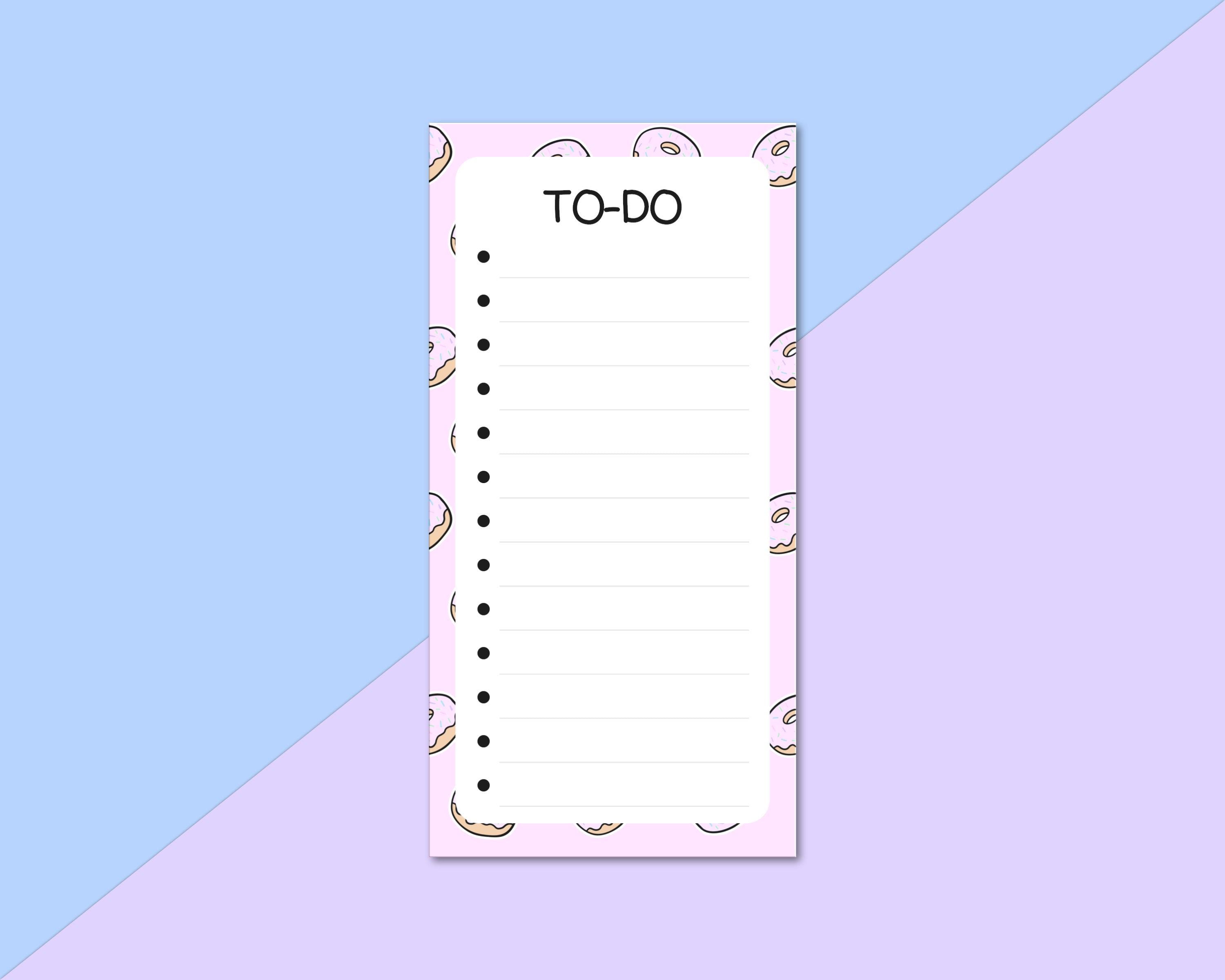 Donut Pattern Listpad: 3x6 To-Do List Notepad