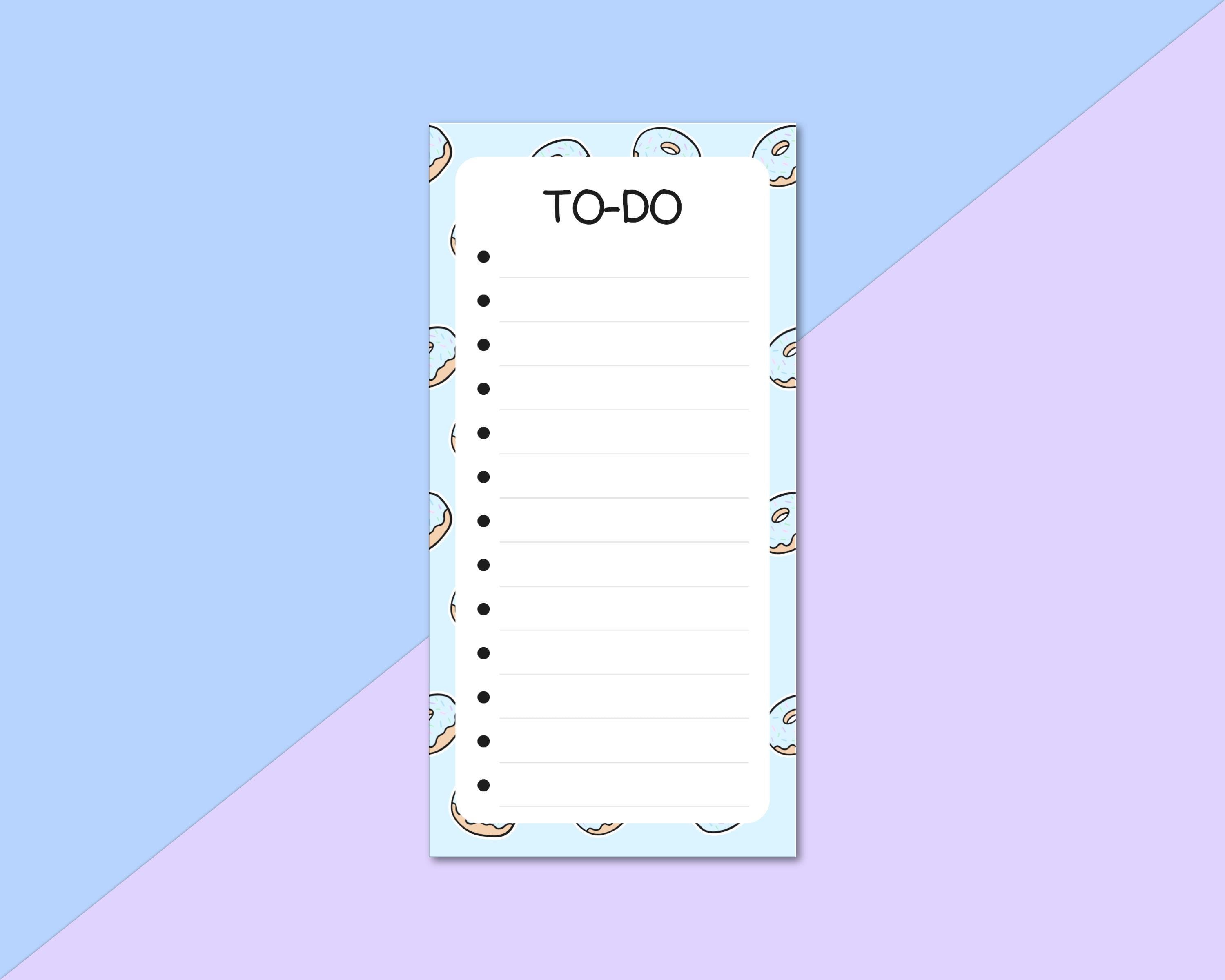 Donut Pattern Listpad: 3x6 To-Do List Notepad