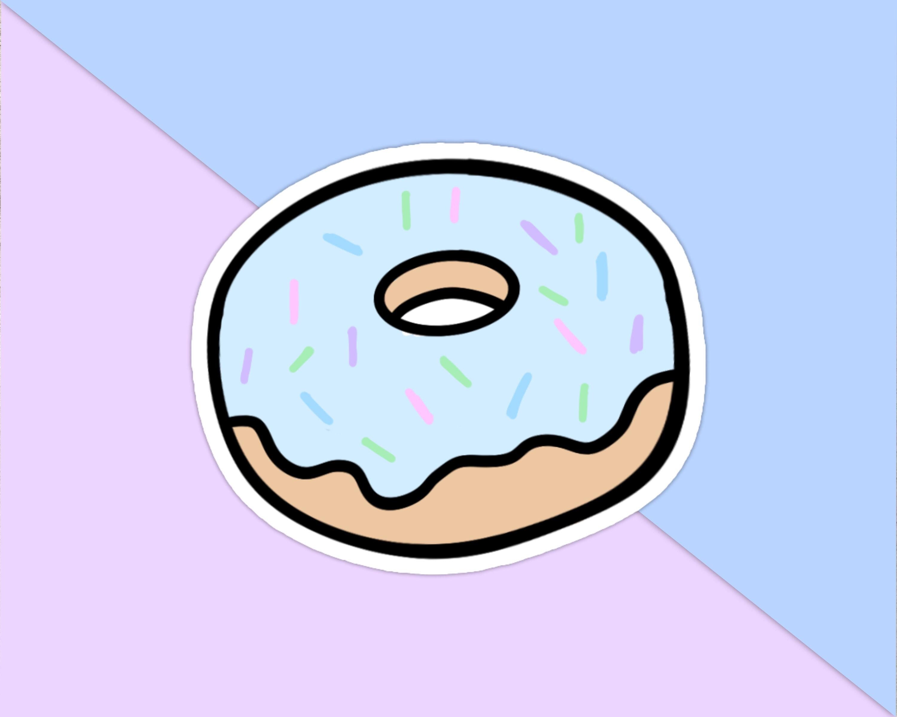 Pastel Donut Vinyl Die Cut Sticker