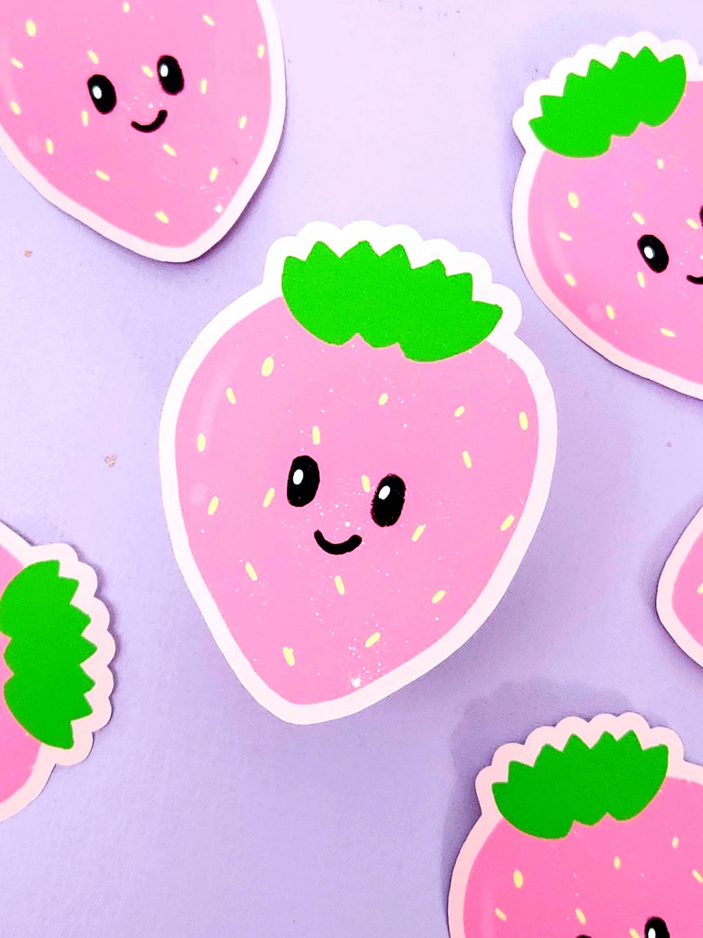 Smiling Strawberry Sticker