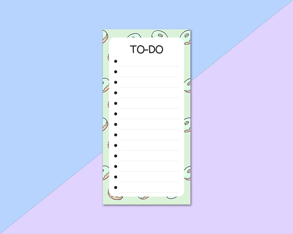 Donut Pattern Listpad: 3x6 To-Do List Notepad
