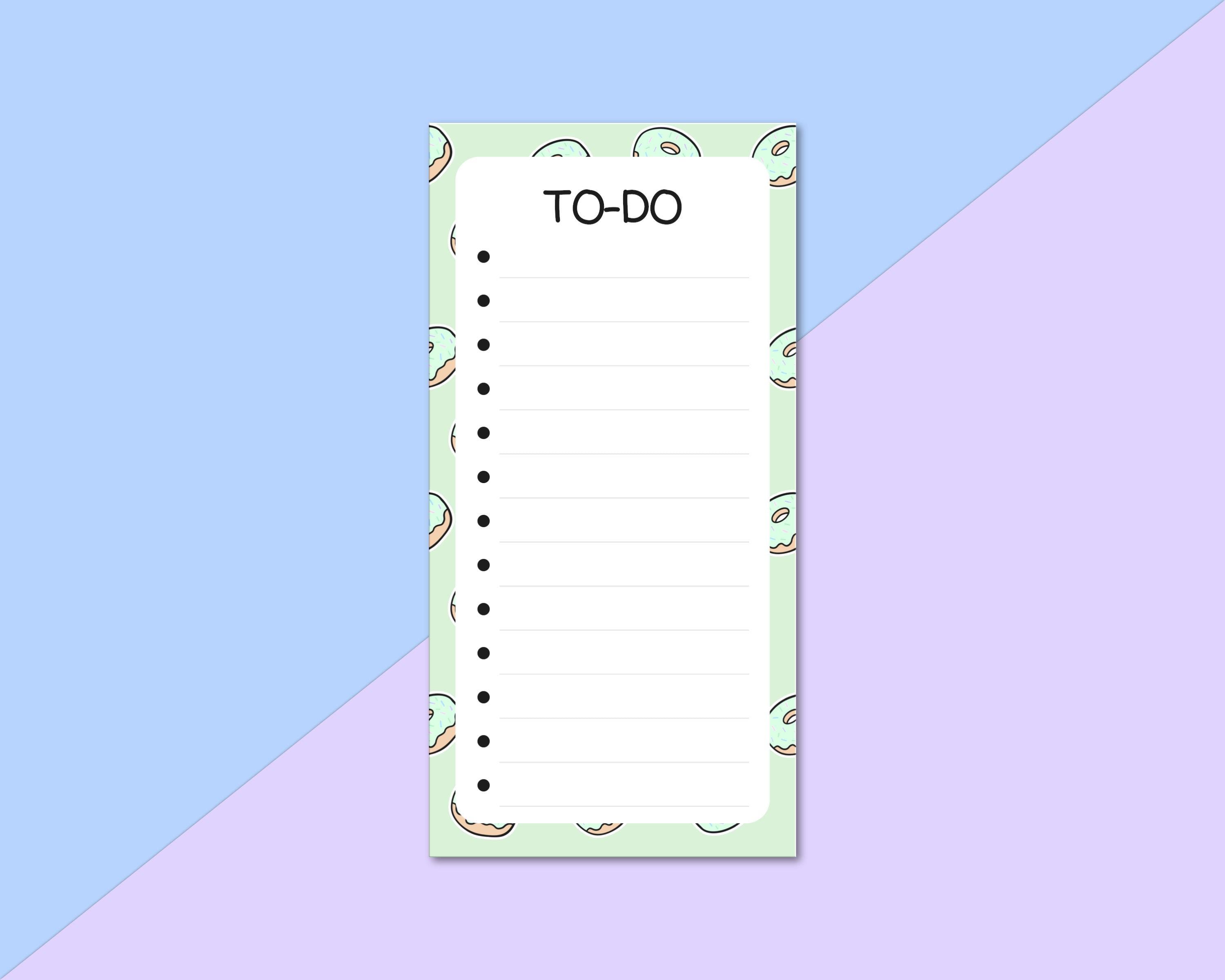 Donut Pattern Listpad: 3x6 To-Do List Notepad