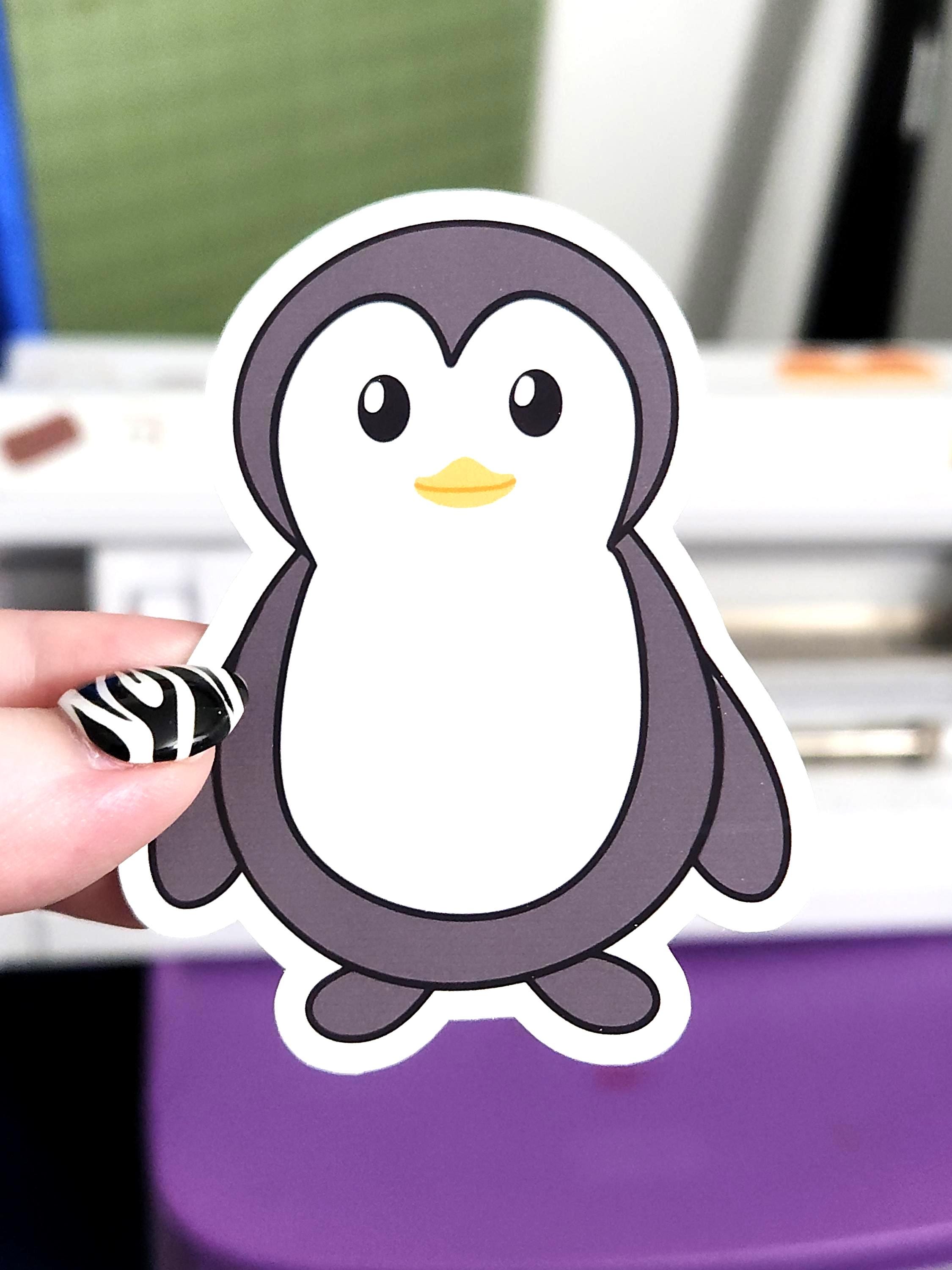 Waddles the Penguin DIe Cut Sticker