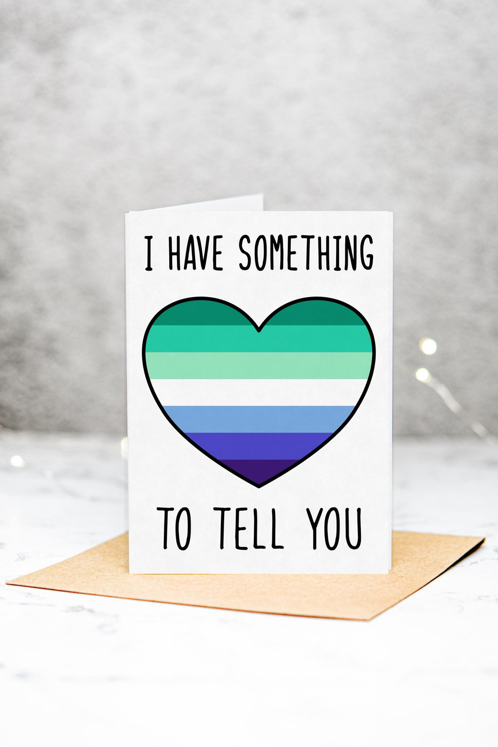 Gay Male 5x7 Coming Out Greeting Card
