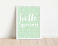 Hello Spring Wall Art Print: Spring Home Decor