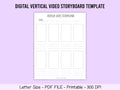 Storyboard Template for Vertical Video: PDF File