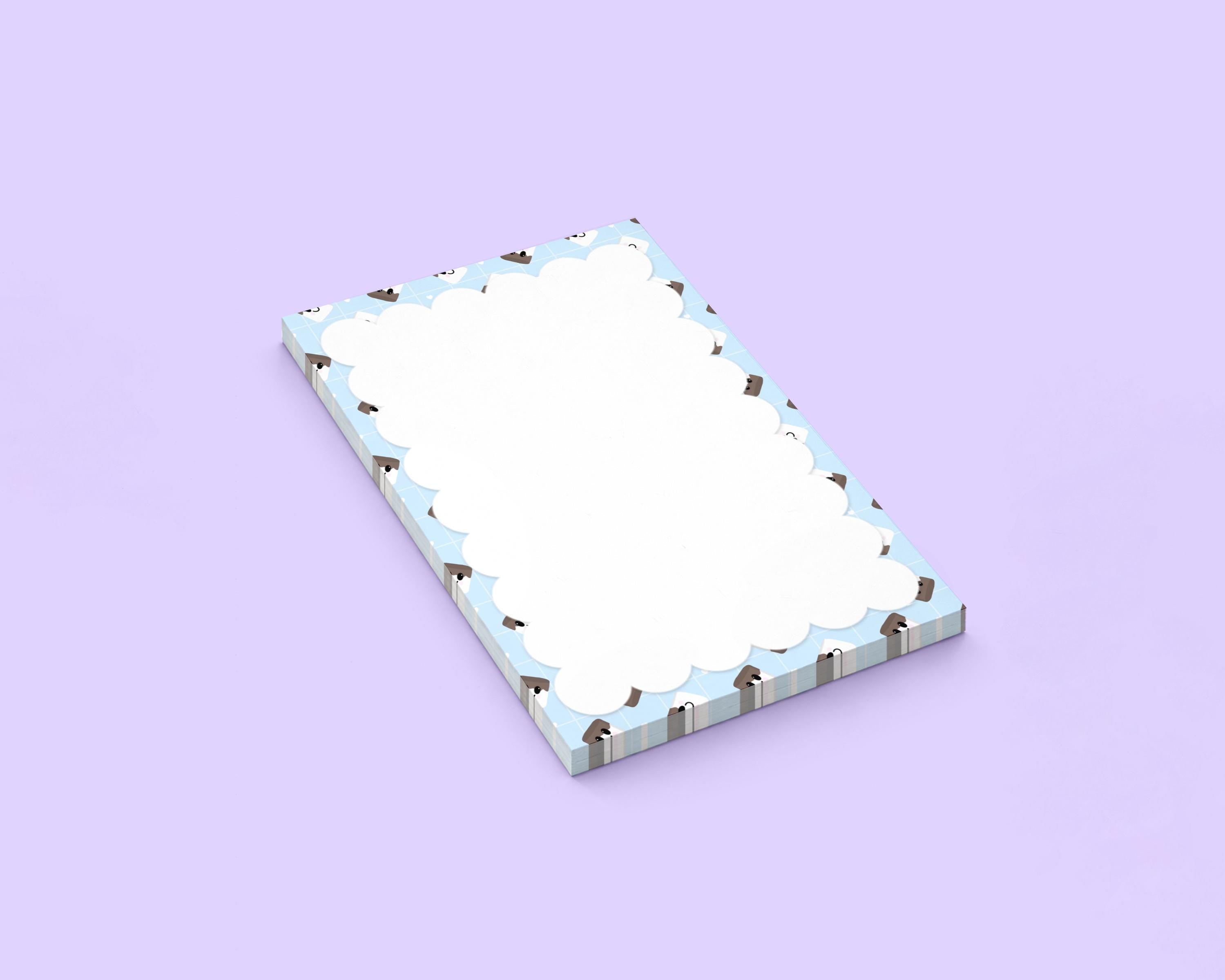 Chocolate Dipped Marshmallows Pattern 4x6 Notepad