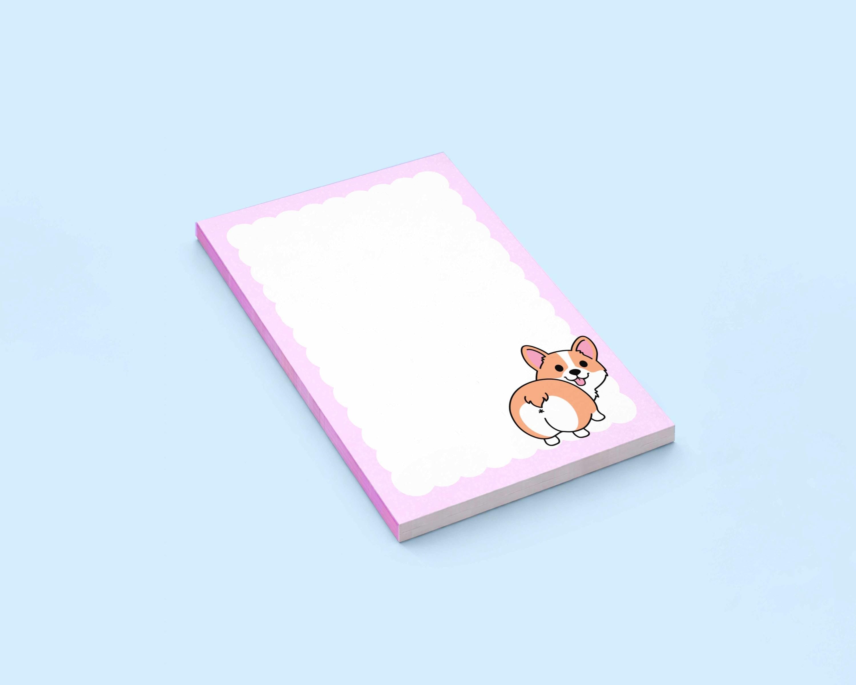 Corgi Butt Notepad: 4x6, 50 pages