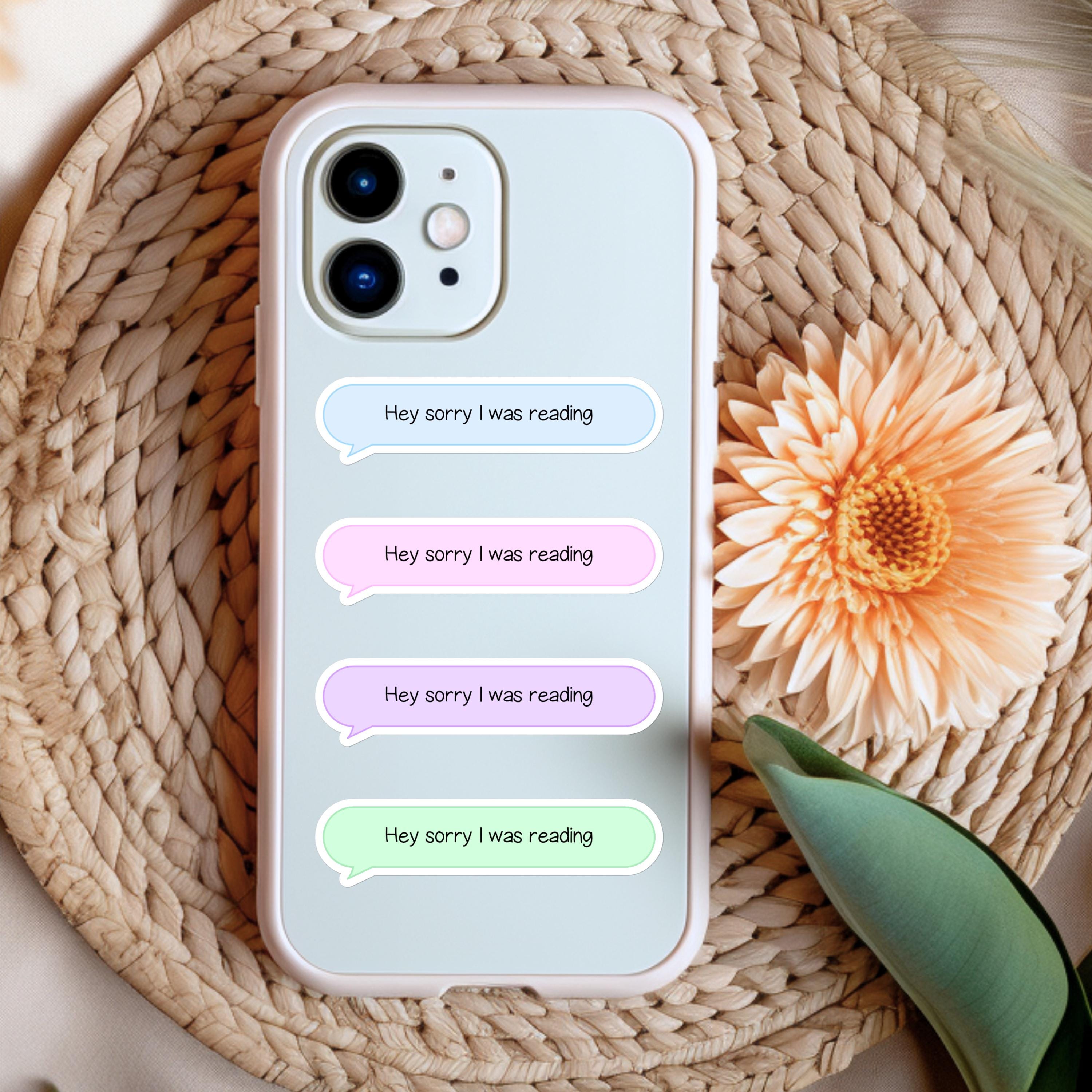 Hey, Sorry I was Reading Text Message Bubble Sticker