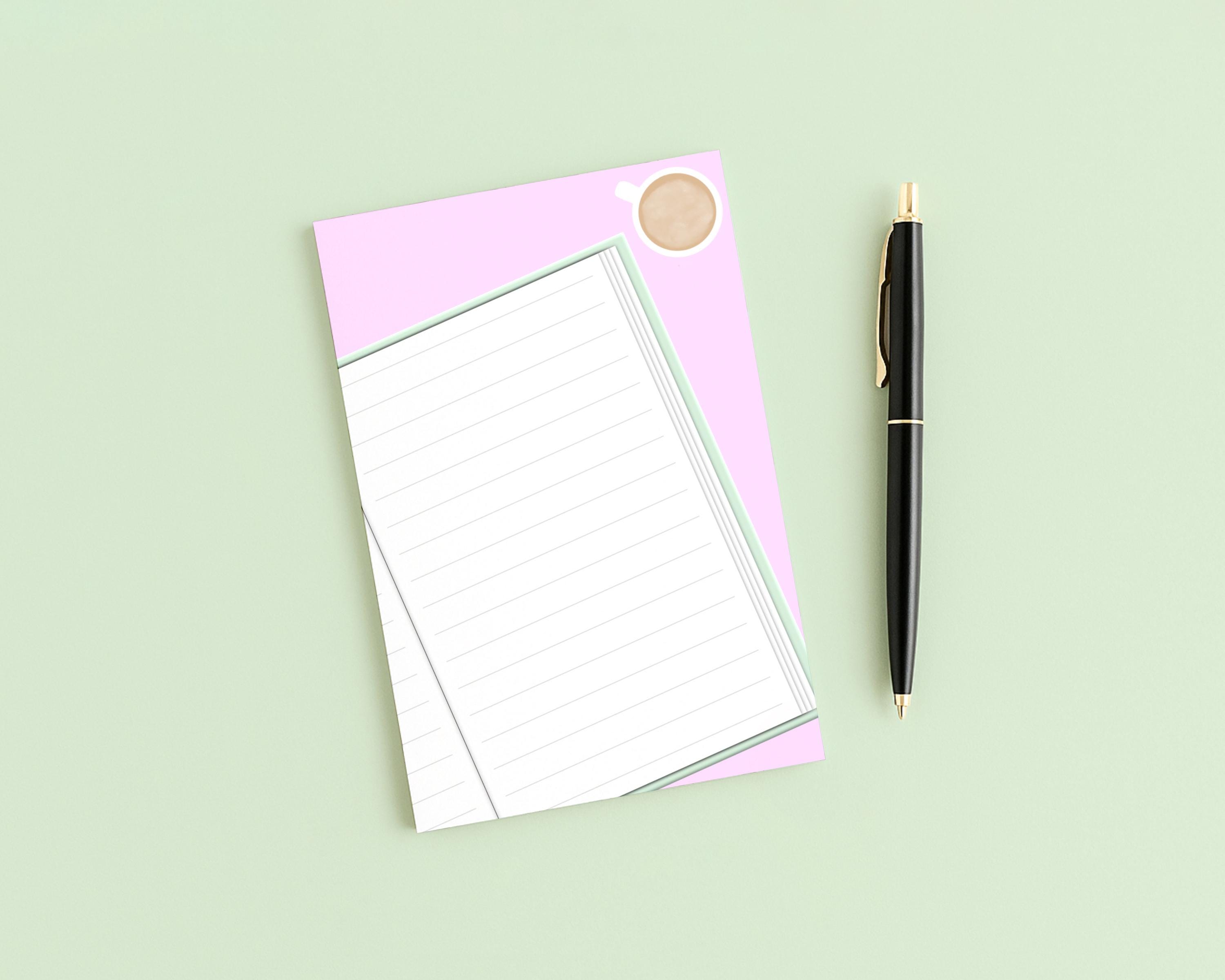 Coffee and a Good Book 4x6 Notepad