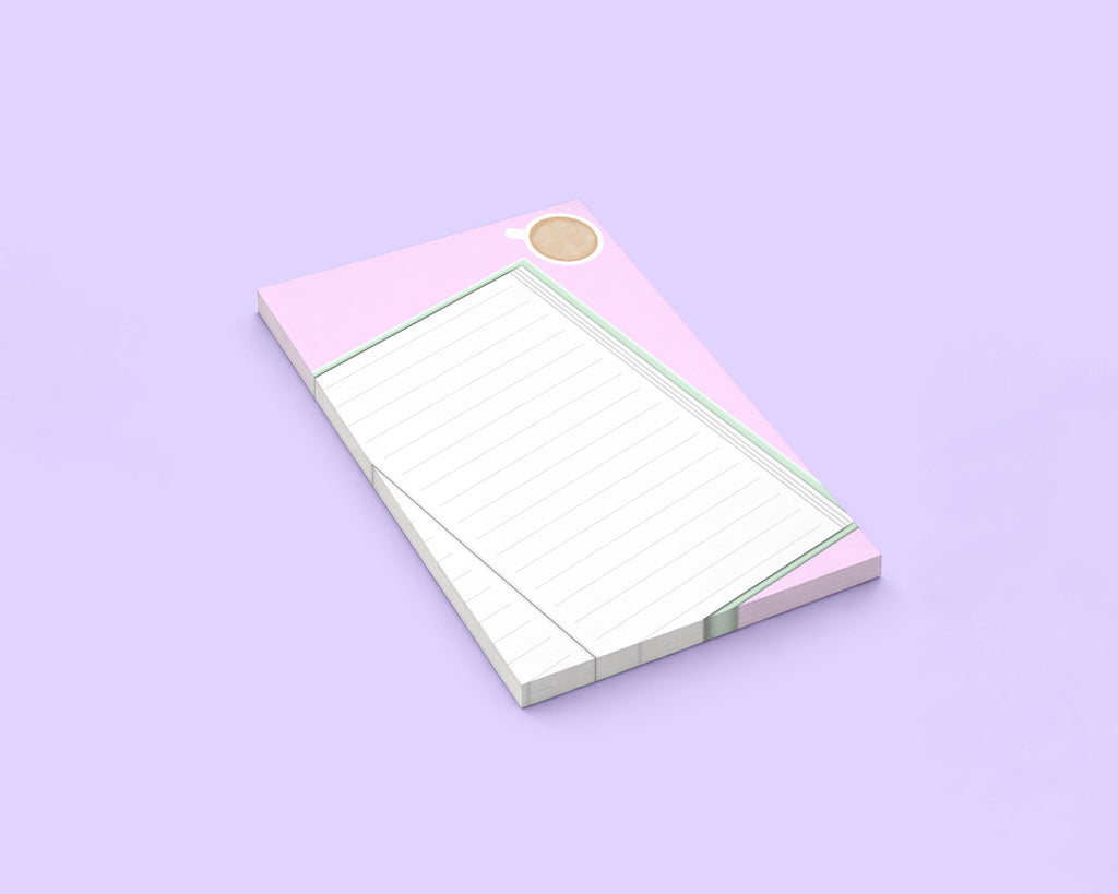 Coffee and a Good Book 4x6 Notepad