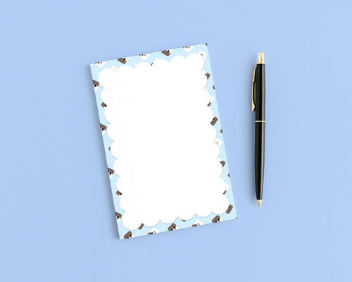 Chocolate Dipped Marshmallows Pattern 4x6 Notepad