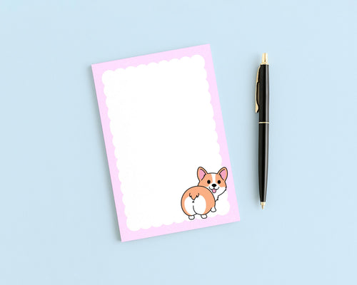 Corgi Butt Notepad: 4x6, 50 pages