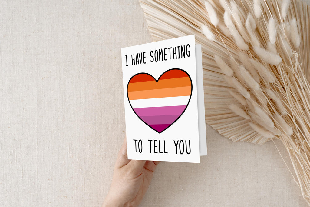 Lesbian Coming Out Greeting Card: 5x7, Matte