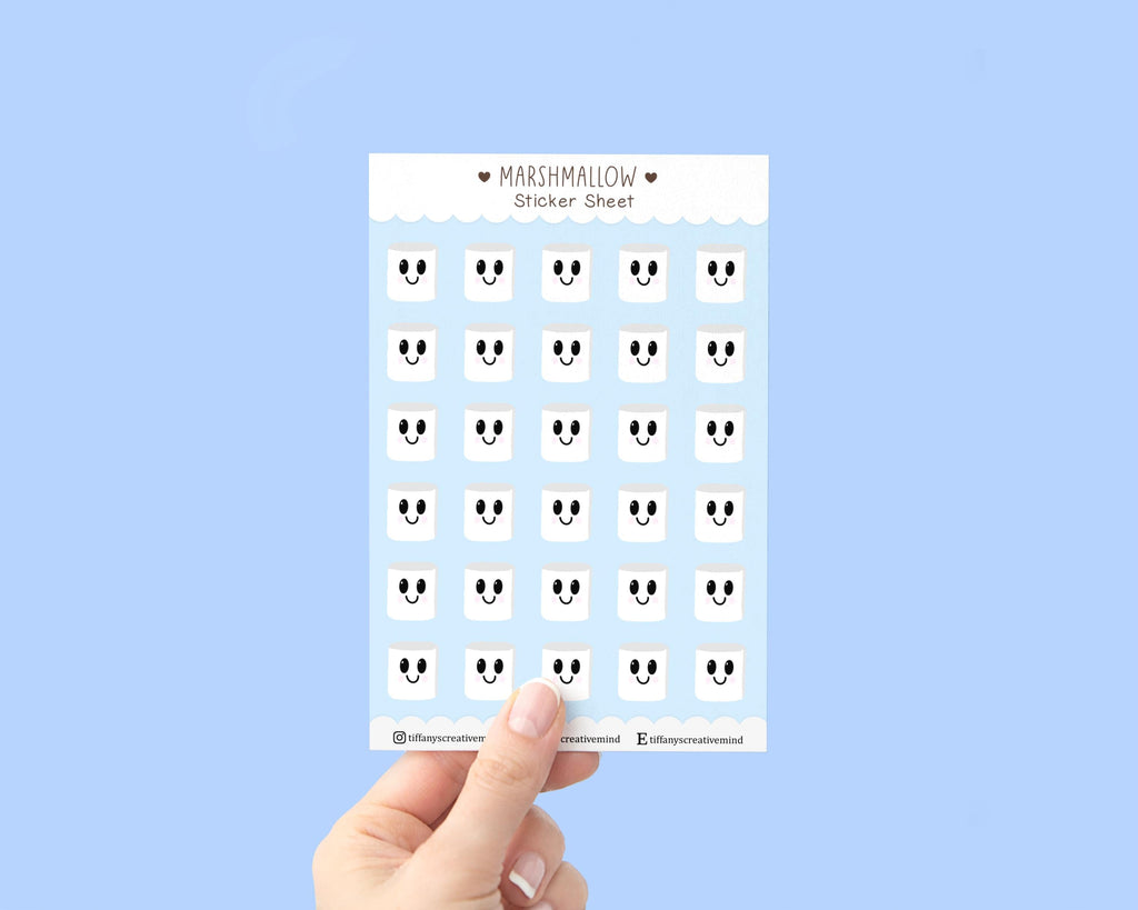 Marshmallows 4x6 inch Sticker Sheet