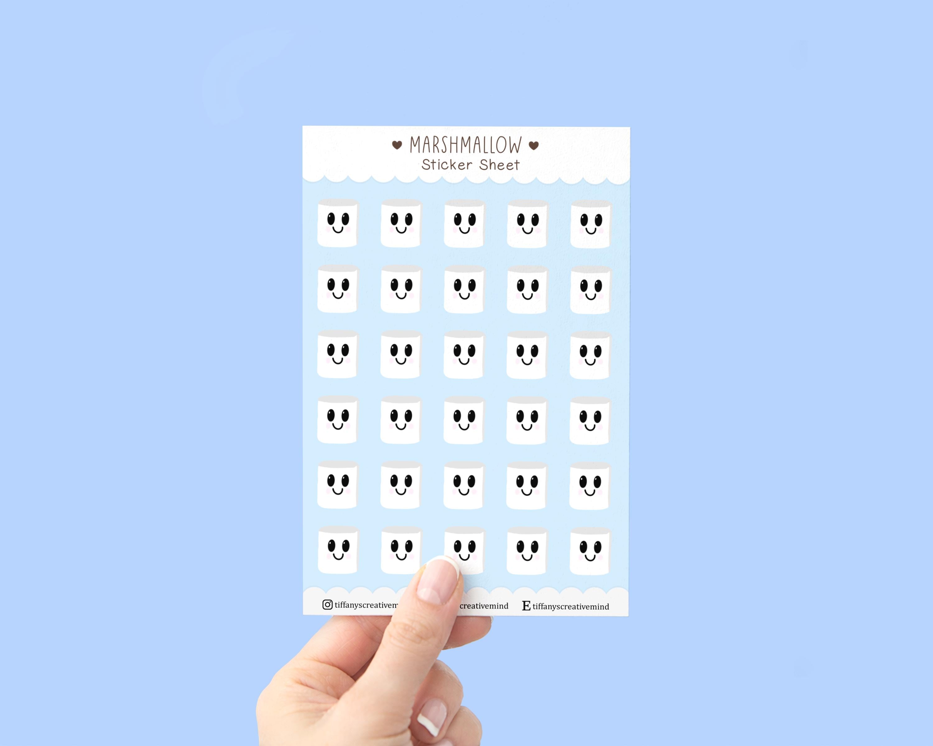 Marshmallows 4x6 inch Sticker Sheet