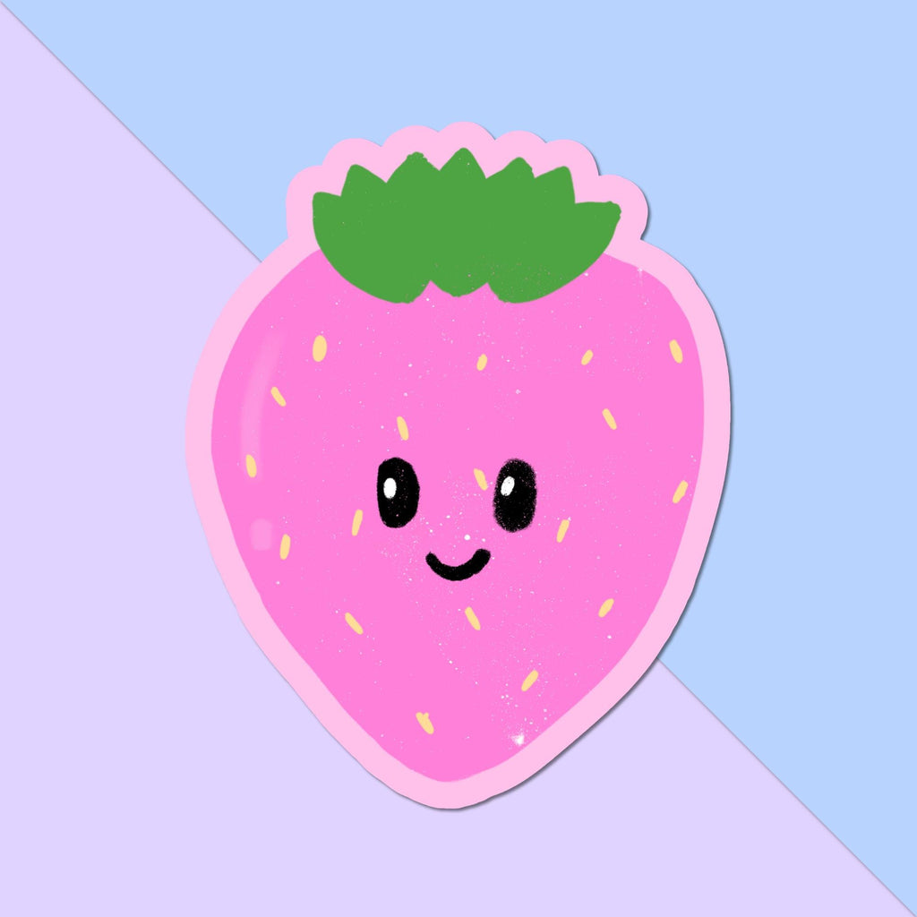 Smiling Strawberry Sticker