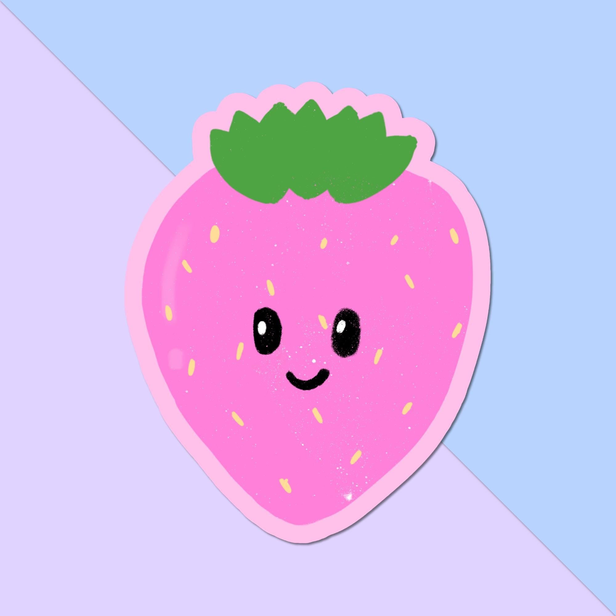Smiling Strawberry Sticker