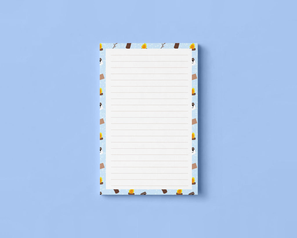 S'mores Elements Pattern 5.5 x 8.5 inch Lined Notepad