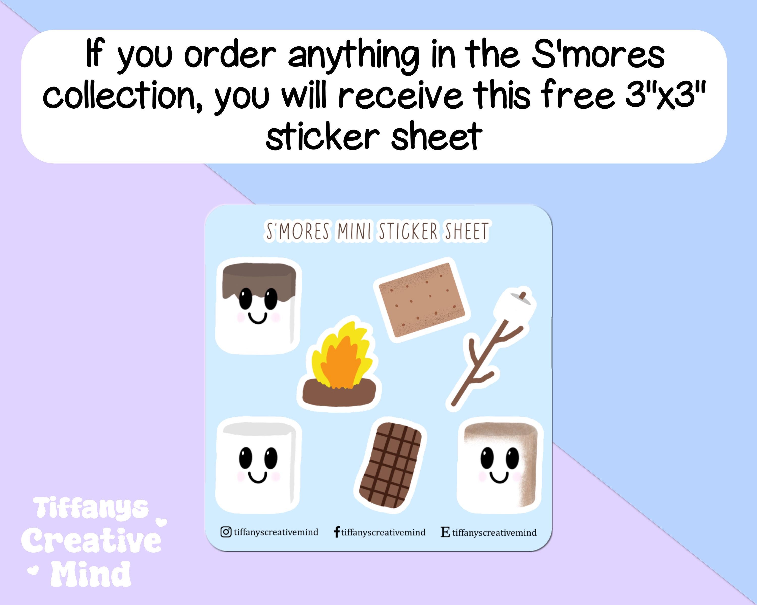 Chocolate Dipped Marshmallows 4x6 inch Sticker Sheet