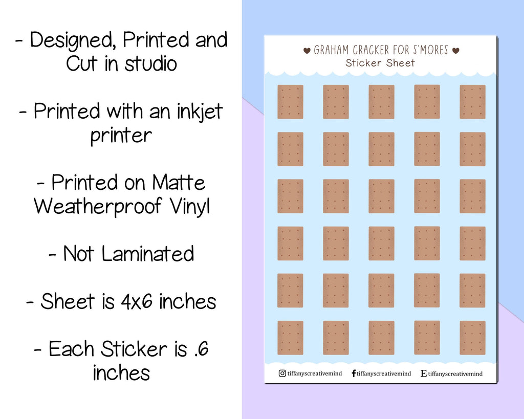 Graham Cracker 4x6 inch Sticker Sheet