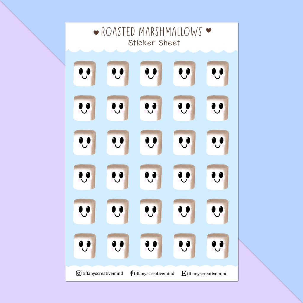 Roasted Marshmallows 4x6 inch Sticker Sheet