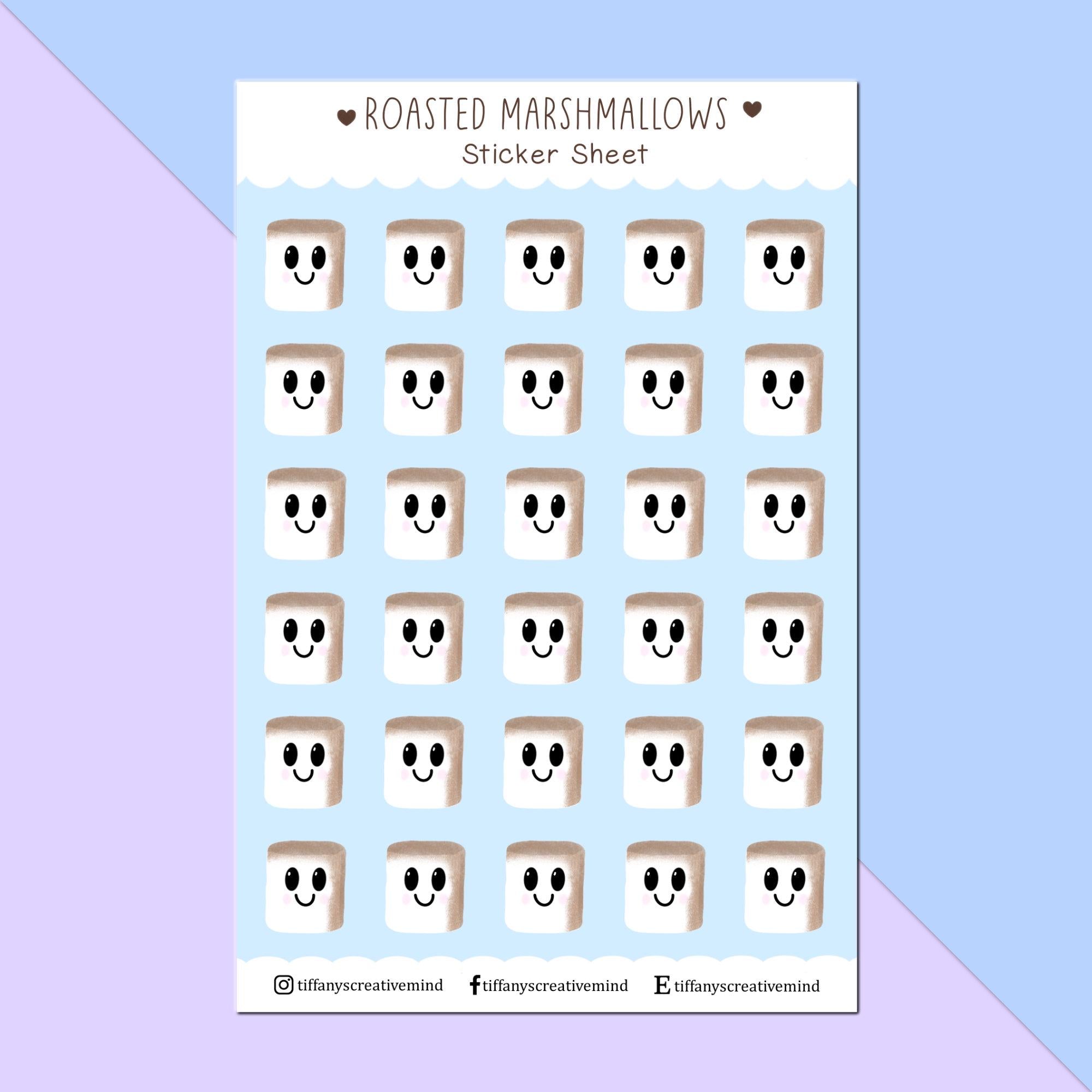 Roasted Marshmallows 4x6 inch Sticker Sheet