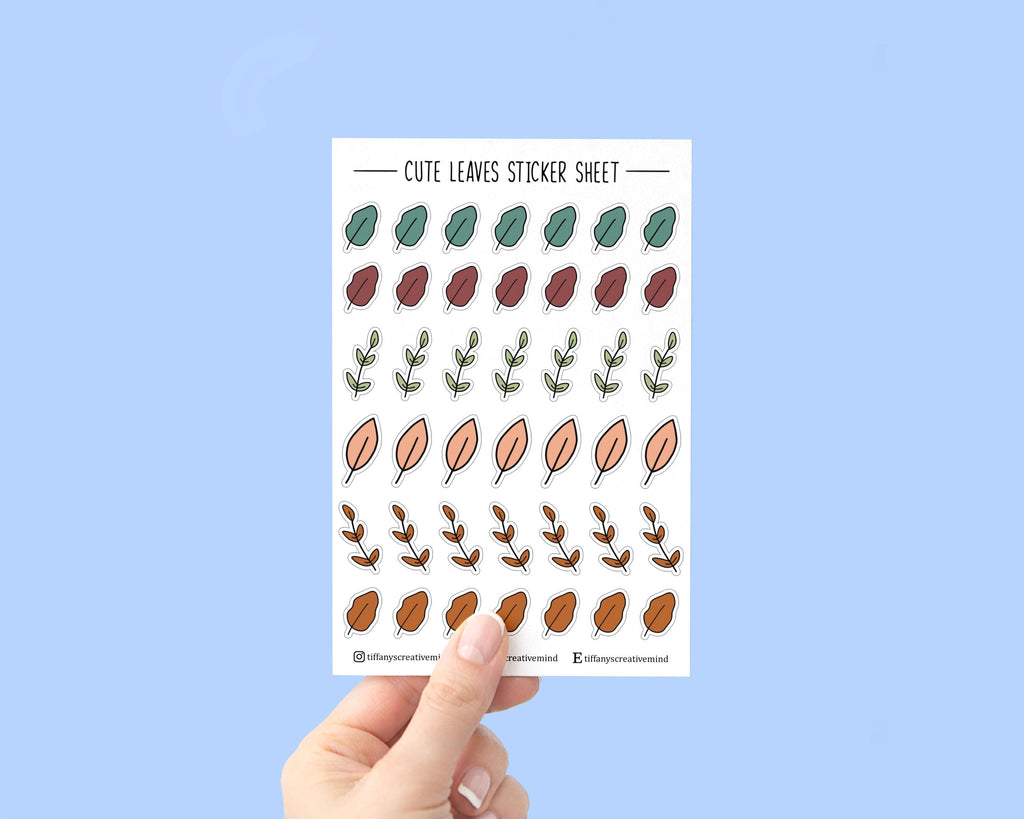 Fall Leaves Sticker Sheet: 4x6