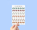 Fall Leaves Sticker Sheet: 4x6