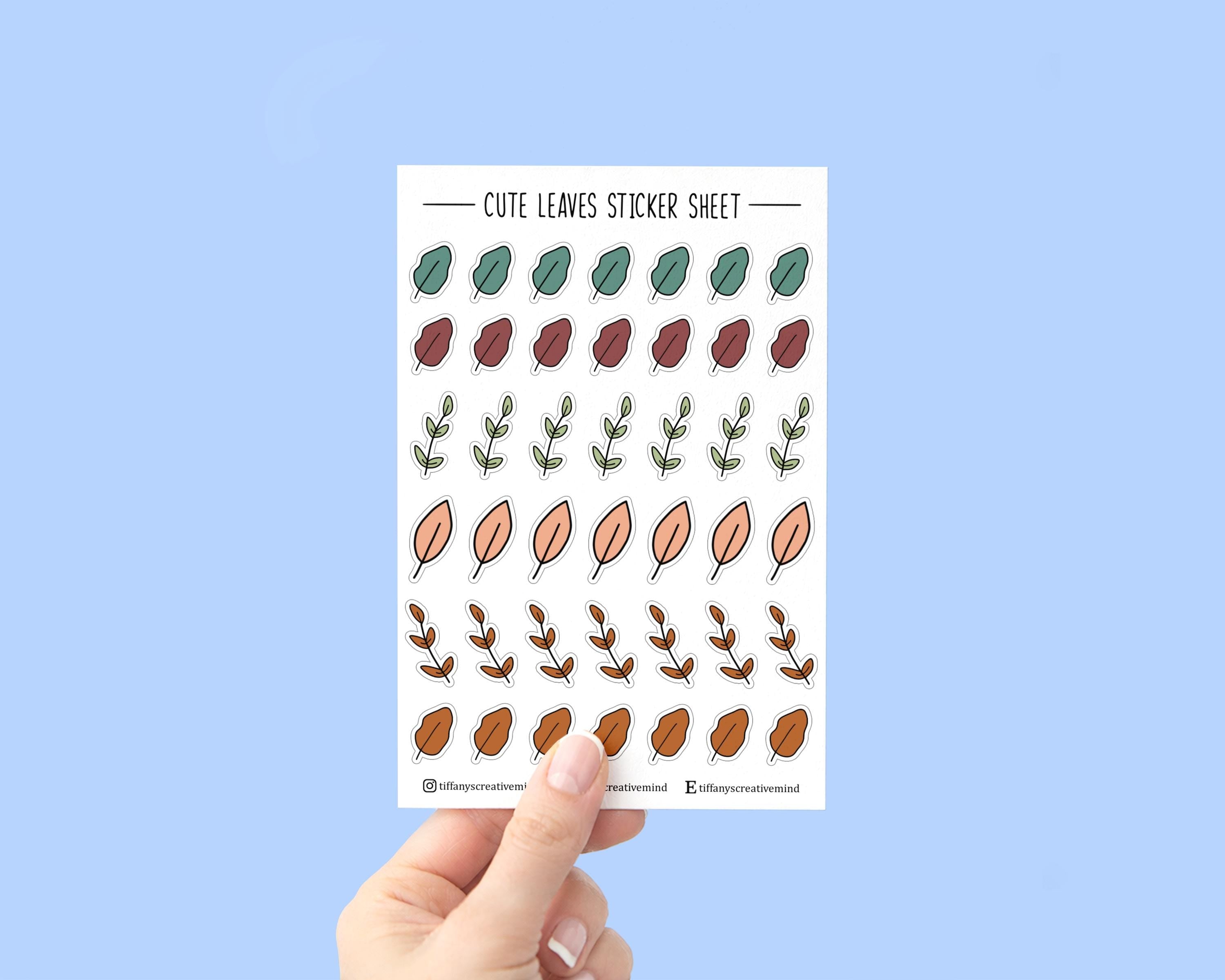 Fall Leaves Sticker Sheet: 4x6