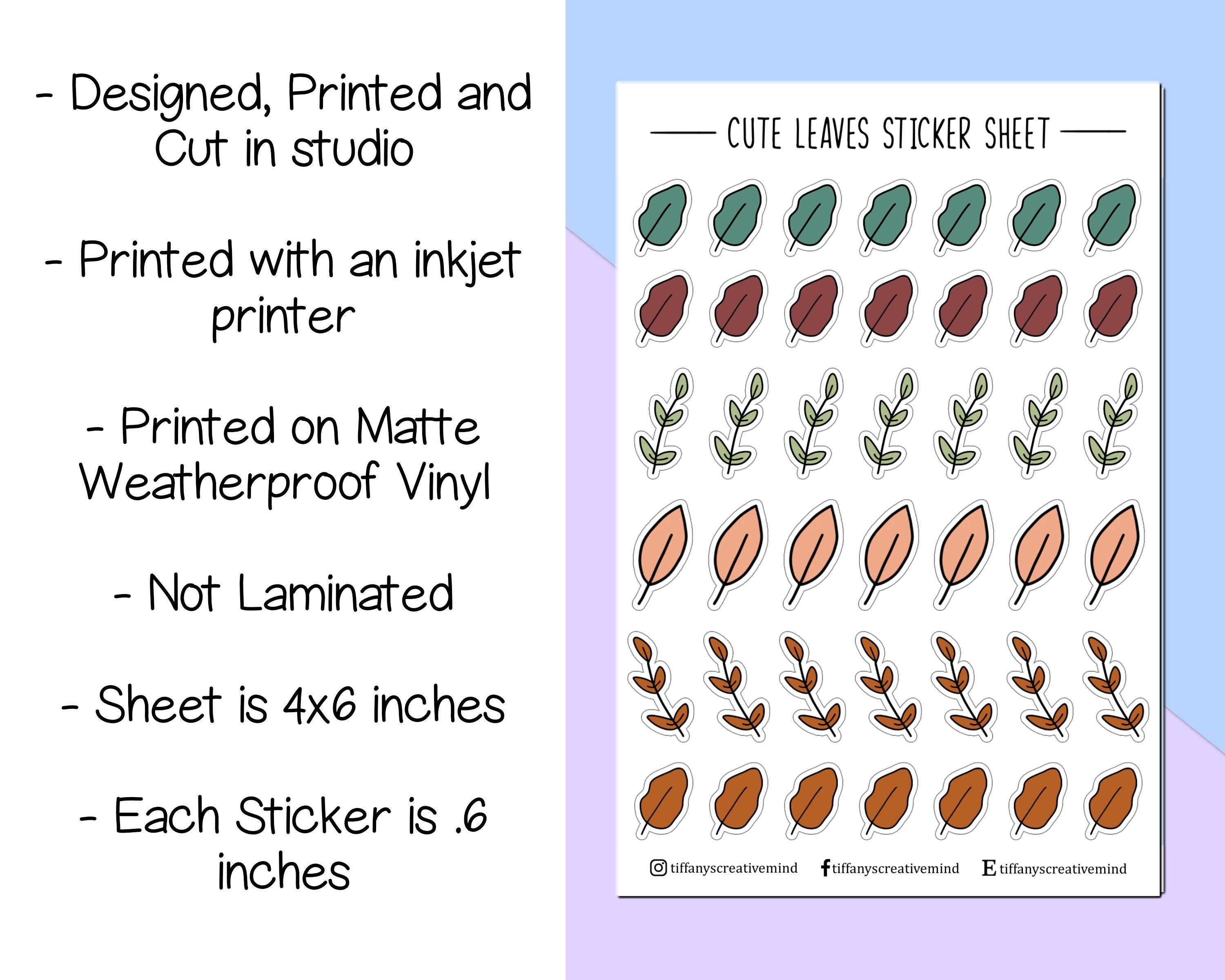 Fall Leaves Sticker Sheet: 4x6