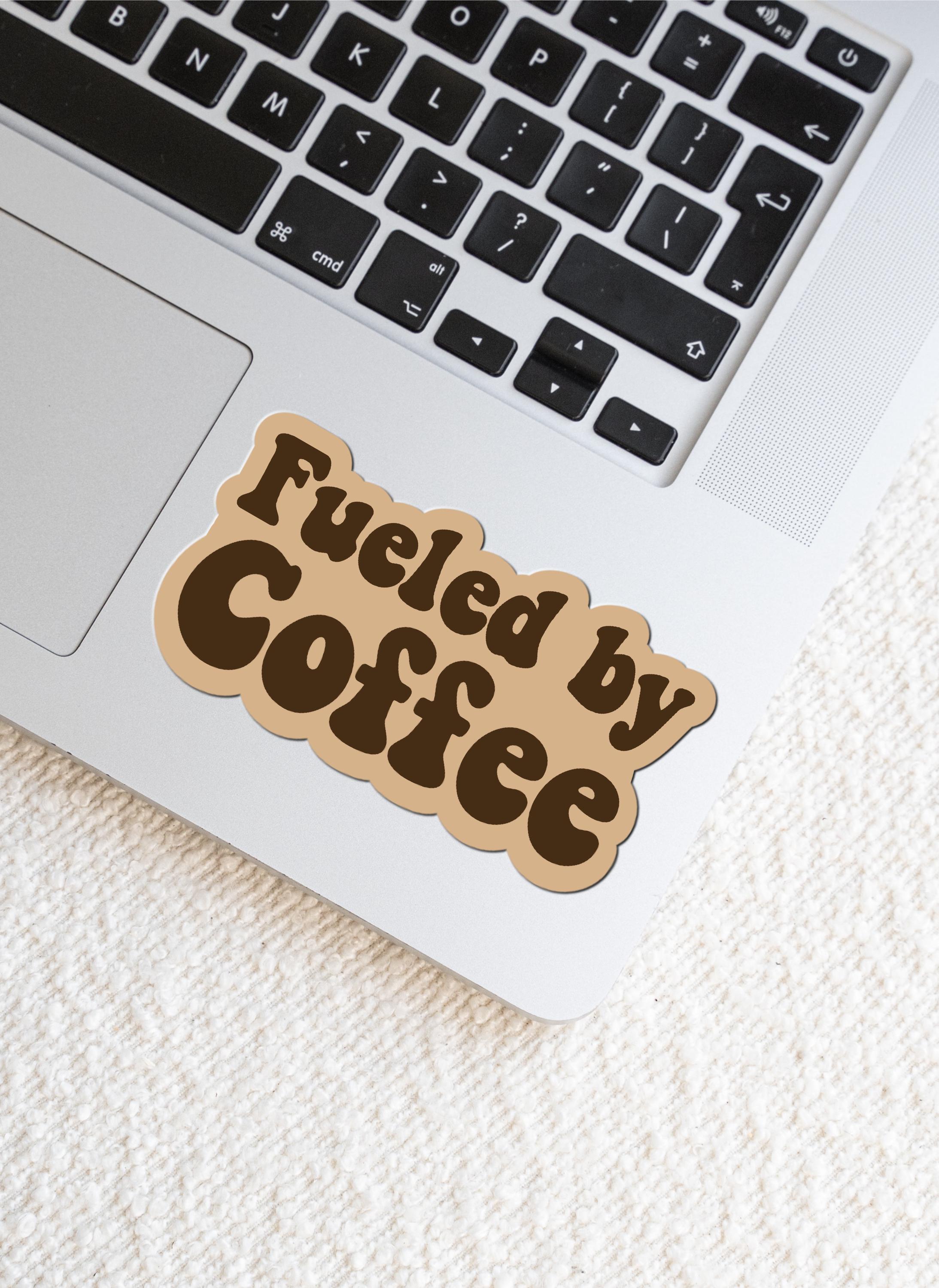 Fueled by Coffee 3.5-inch Matte Laminated Sticker