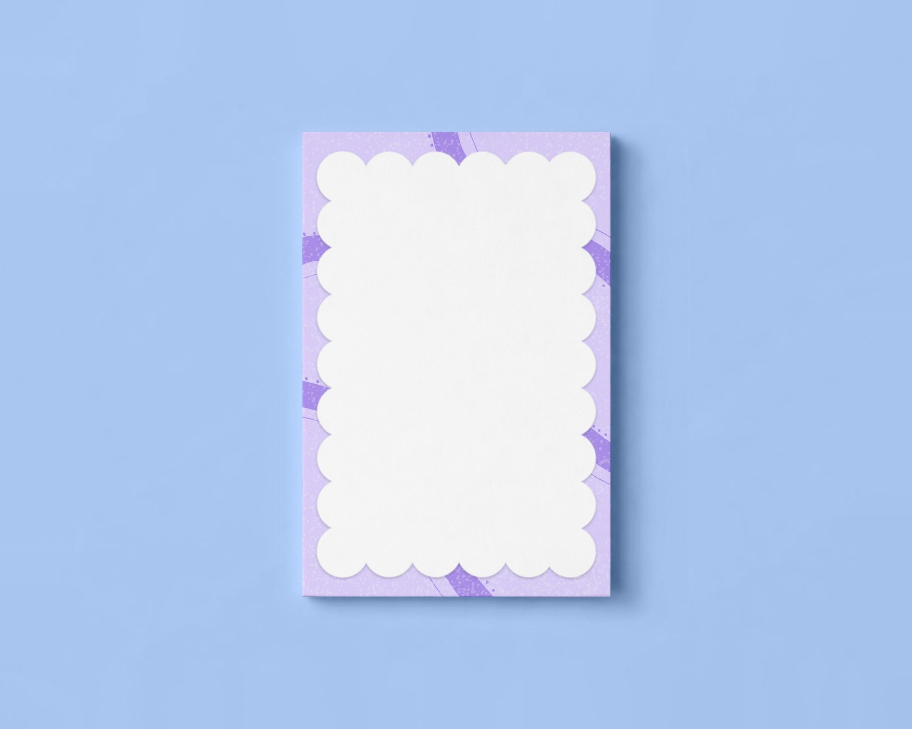 Purple Swirl 4x6 Notepad: But First Create Themed