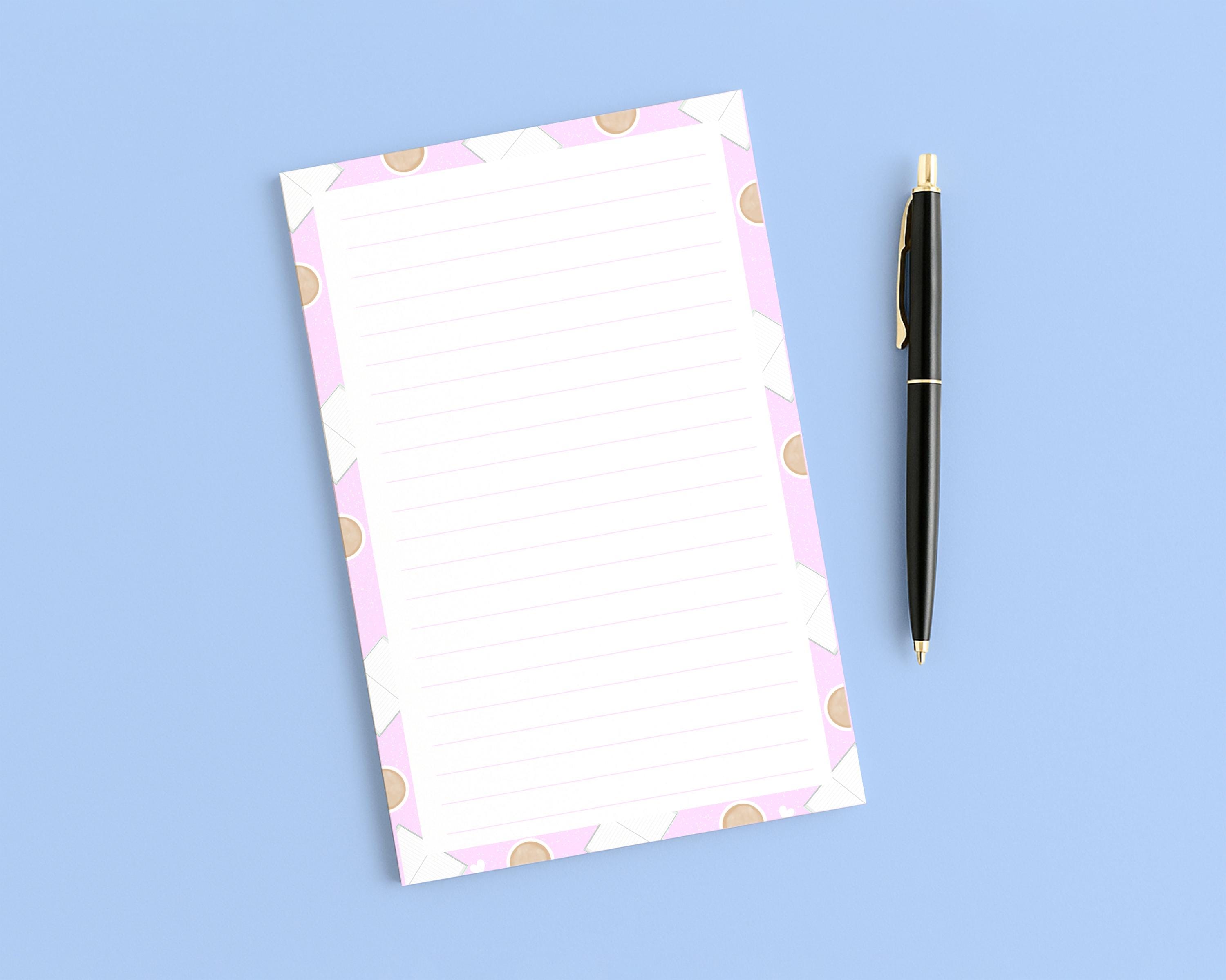 Half Letter Coffee and a Good Book Seamless Pattern Notepad