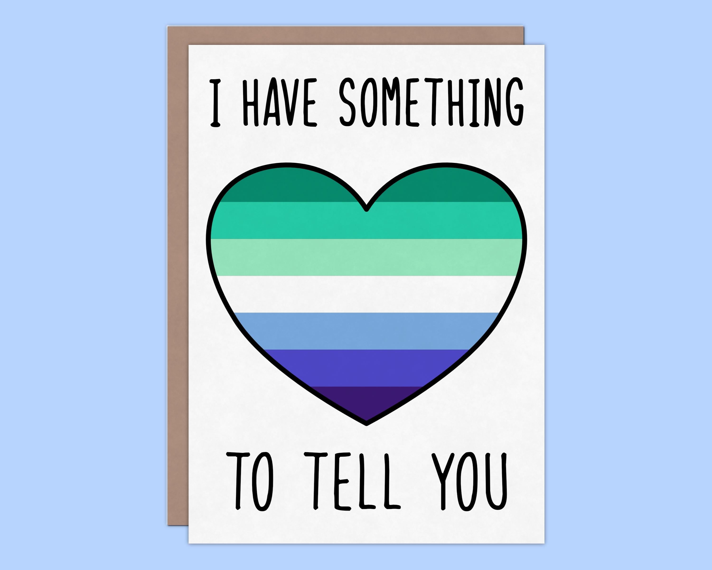 Gay Male 5x7 Coming Out Greeting Card