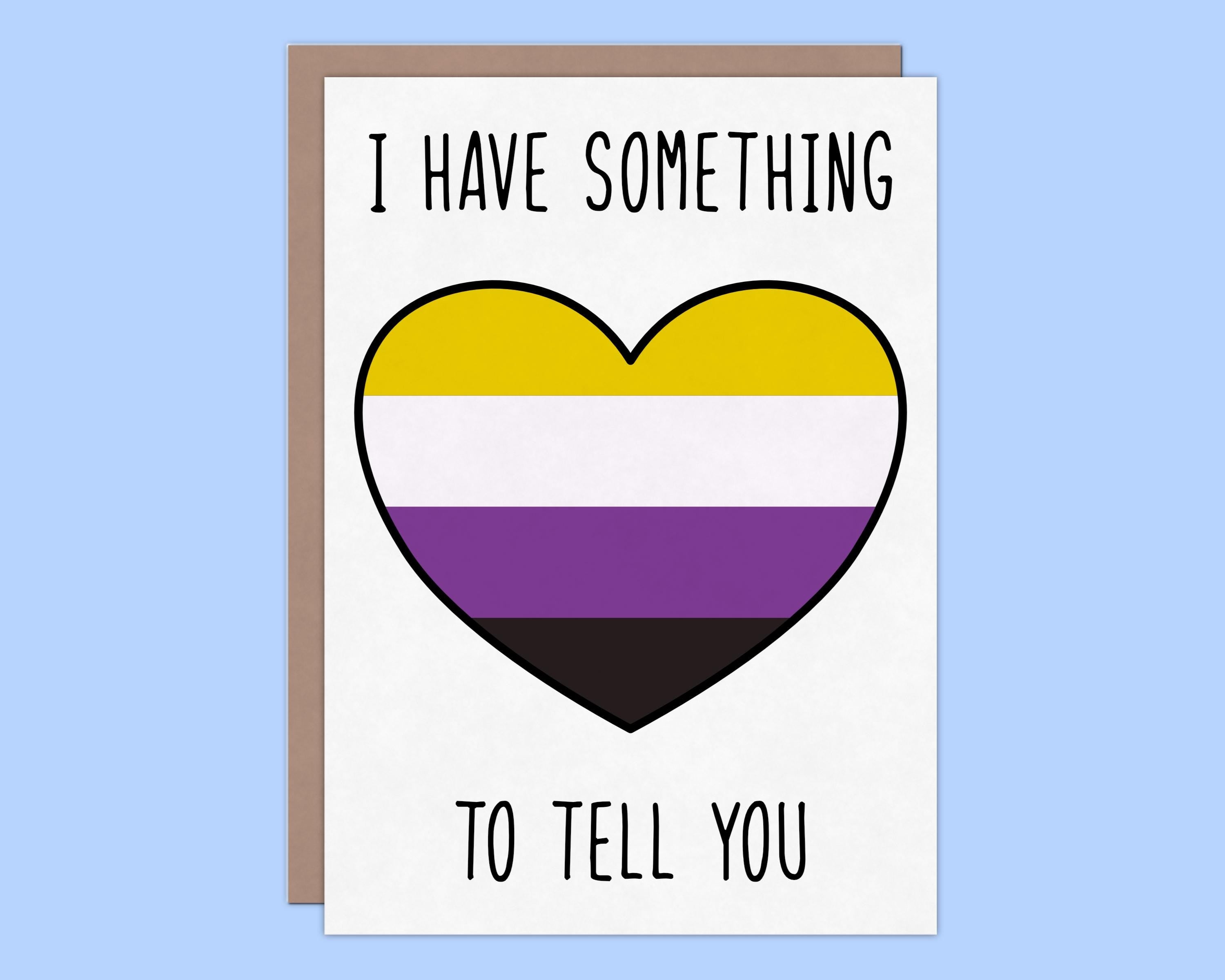 Non-Binary 5x7 Coming out Greeting Card