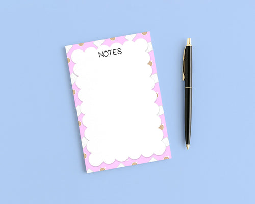 Coffee and a Good Book Pattern 4x6 Notepad