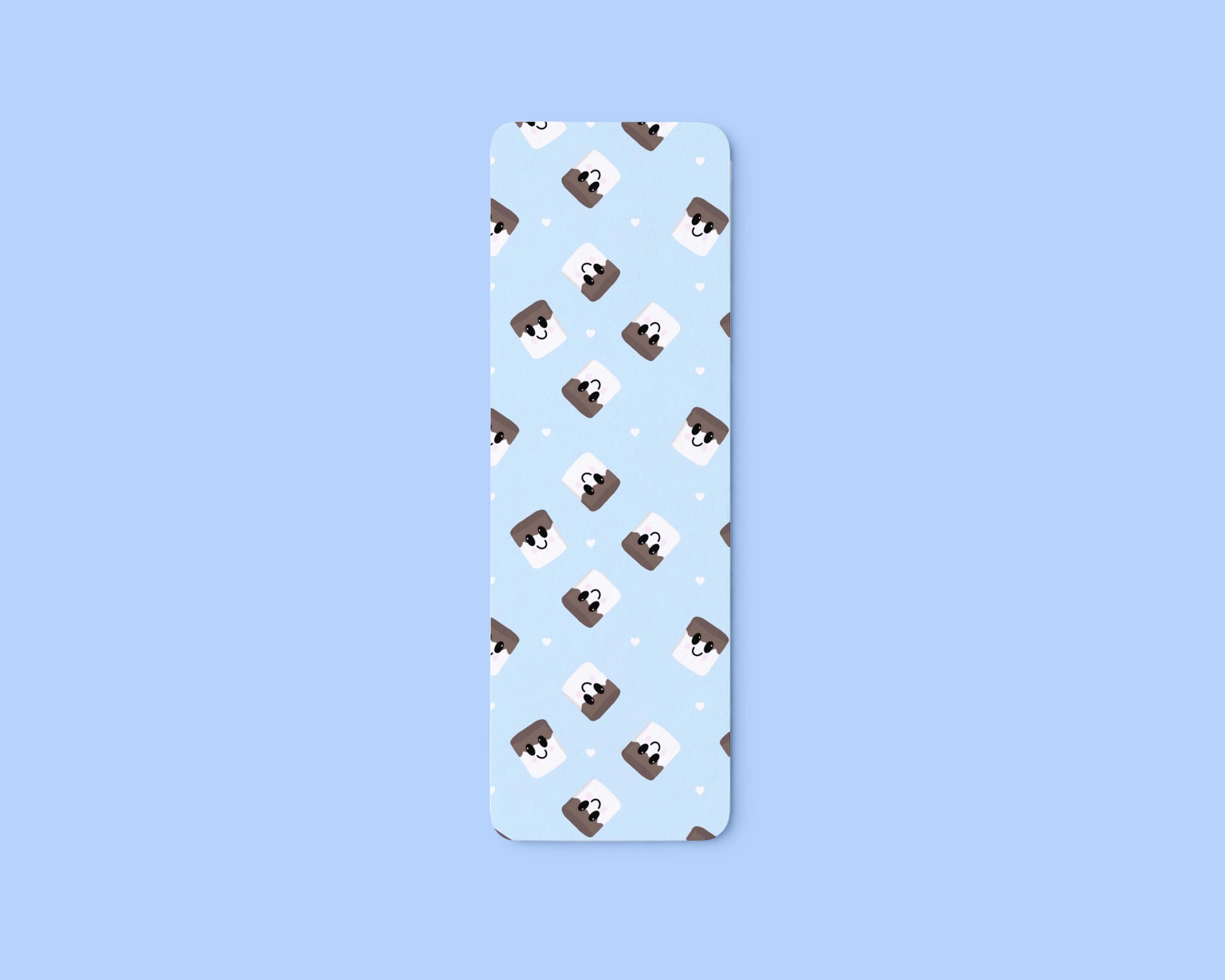 Chocolate Covered Marshmallow Seamless Pattern Double-Sided Bookmark