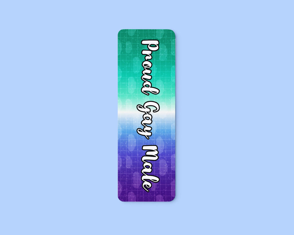 Proud Gay Male 2x6 Double-Sided Bookmark