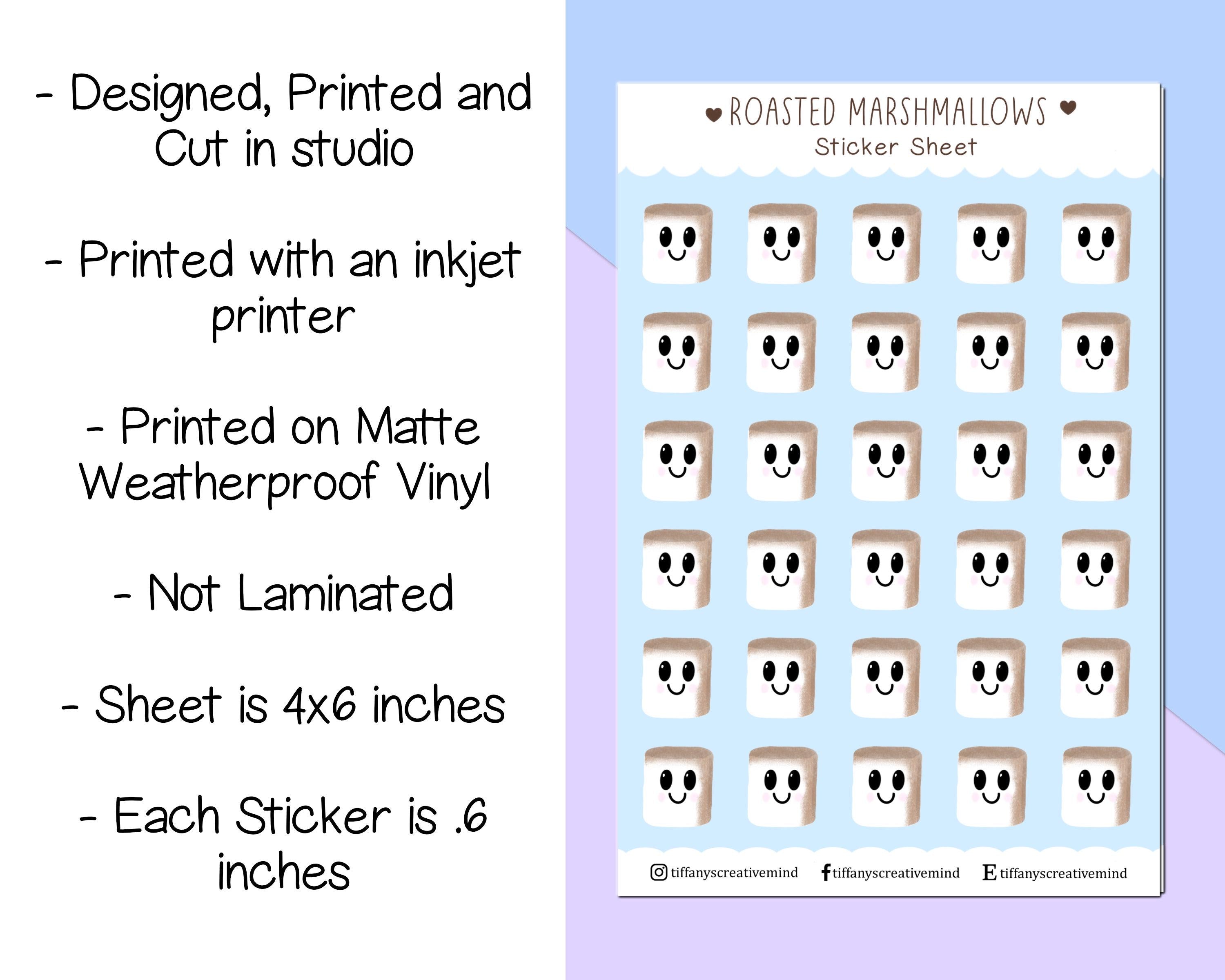Roasted Marshmallows 4x6 inch Sticker Sheet