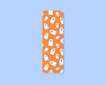 Ghost Pattern with Orange Background 2x6 Rounded Corner Double-Sided Bookmark