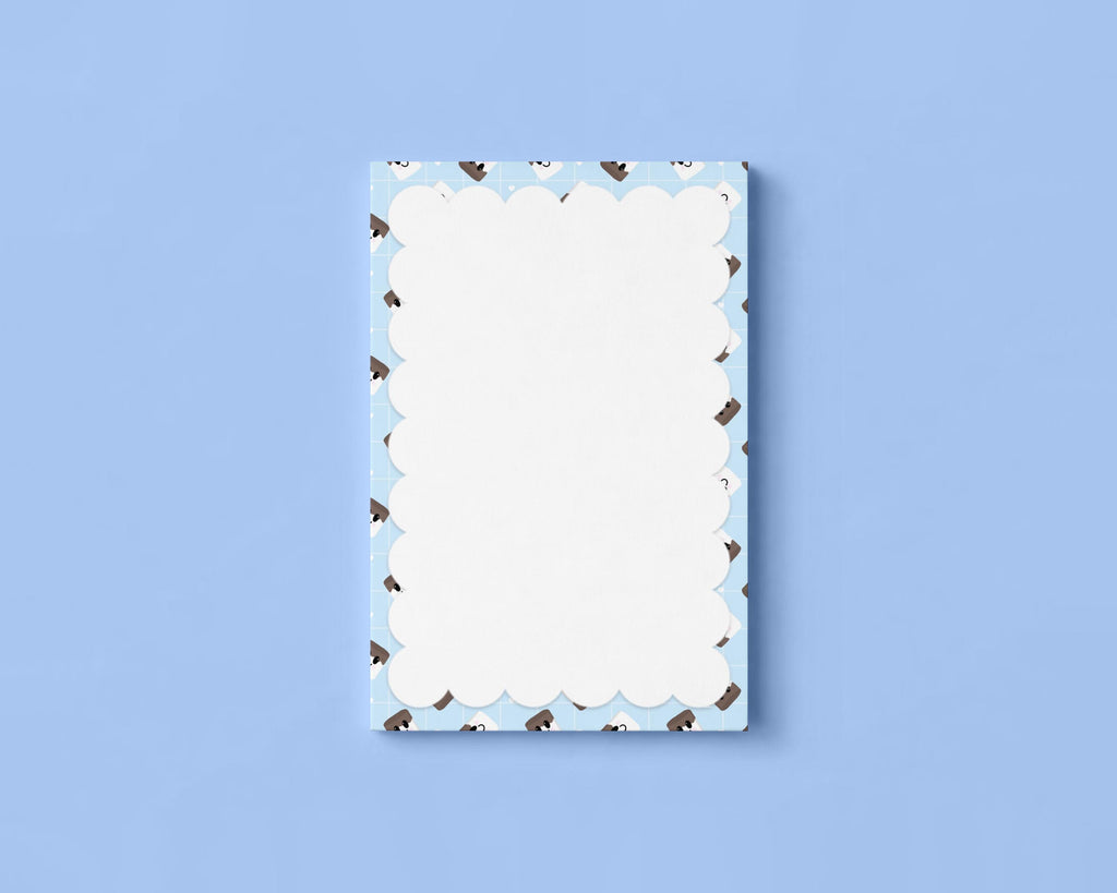 Chocolate Dipped Marshmallows Pattern 4x6 Notepad