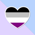 Asexual Flag Heart Sticker