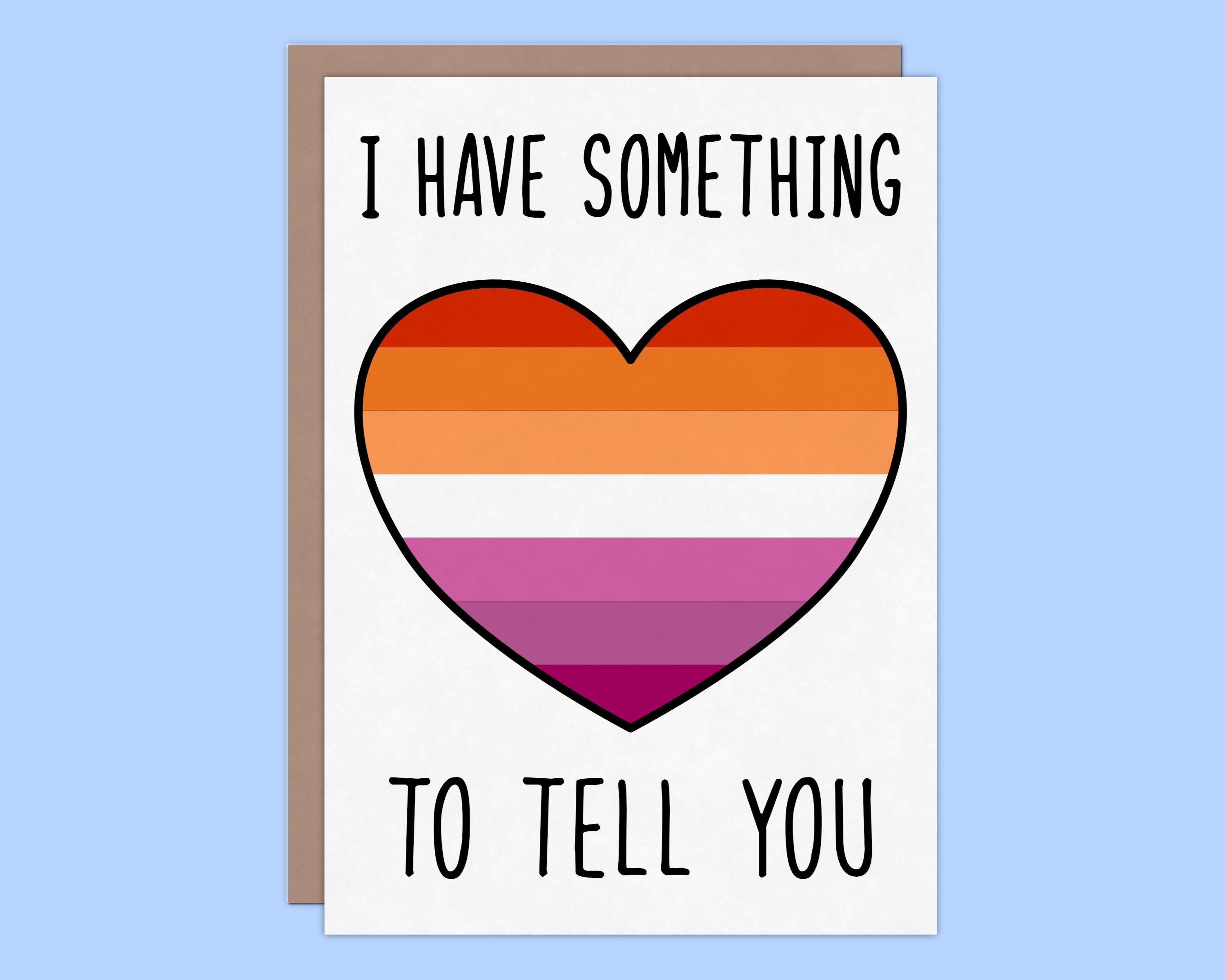 Lesbian Coming Out Greeting Card: 5x7, Matte