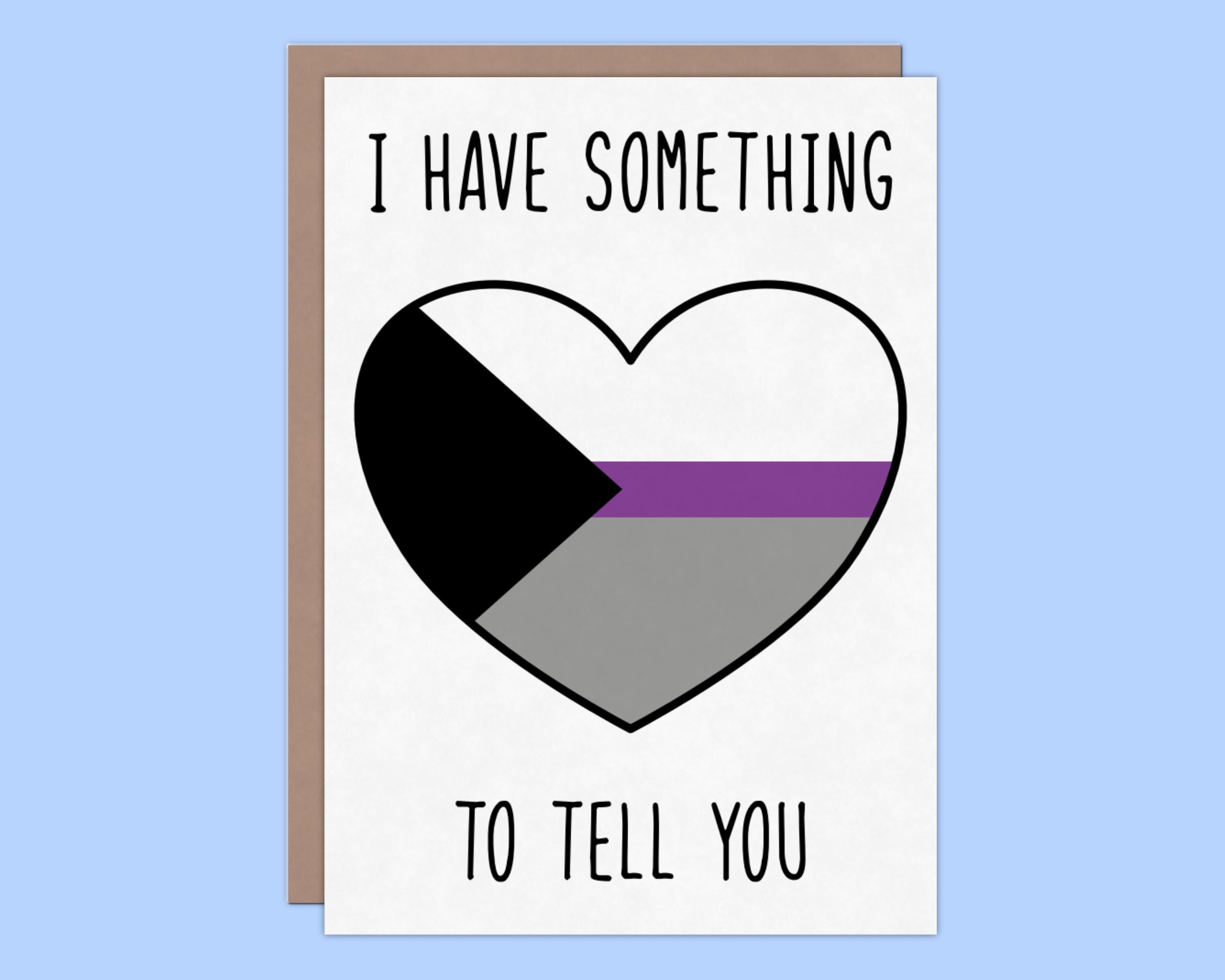 Demisexual Coming Out Greeting Card: 5x7, Matte