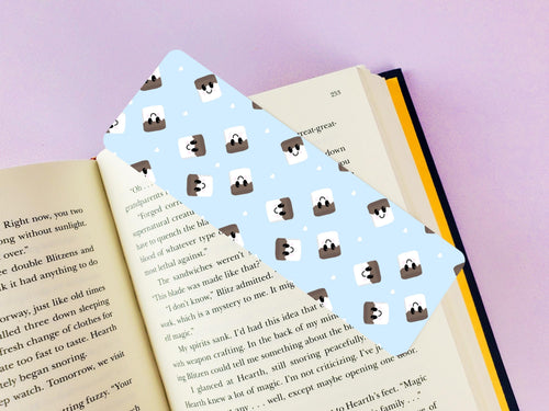 Chocolate Covered Marshmallow Seamless Pattern Double-Sided Bookmark